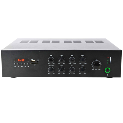 Amplificador de audio 120w, instalación, 70/100v, 4-8ohm, aux, usb, bt, line out. KUNNEN HY1120MBT