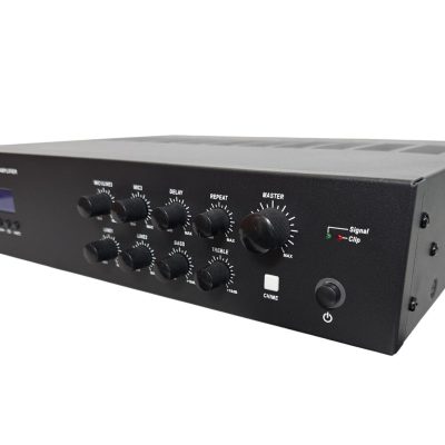 Amplificador de audio, 70/100v, 8 Ohm, instalación, BT, USB 240w. KUNNEN HY 2240 MBT