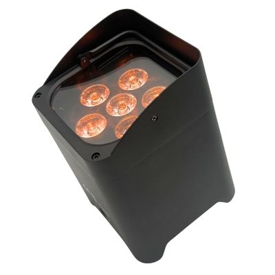 Par LED inalambrico DMX & IRC, batería, 6x18w RGBWAUV. LPS B618